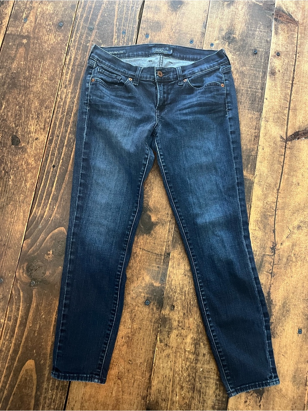 Lucky Brand Charlie Pencil Capri Dark Blue Jeans